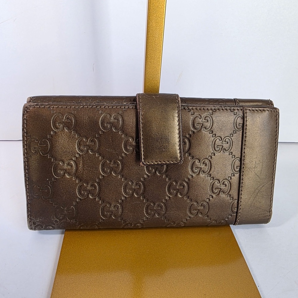 Gucci Canvas Guccissima Leather Wallet
